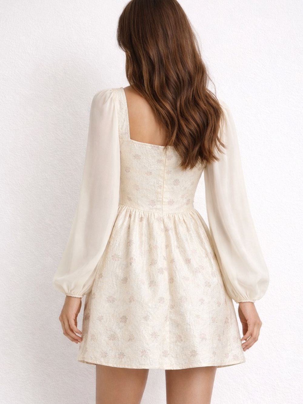 CIDER Sweetheart Floral Lace Cottagecore Babydoll Mini Dress Size S NWT - Picture 4 of 8